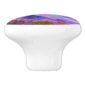 Levendige Crystal Mountain Abstract Keramische Knop (Zijkant)