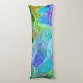 Levendige Crystal Mountain Abstract Lichaamskussen (Achterkant (Verticaal))