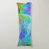 Levendige Crystal Mountain Abstract Lichaamskussen (Voorkant Verticaal)