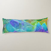 Levendige Crystal Mountain Abstract Lichaamskussen (Achterkant)