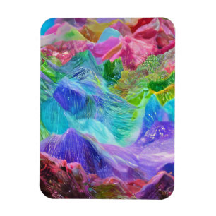 Levendige Crystal Mountain Abstract Magneet