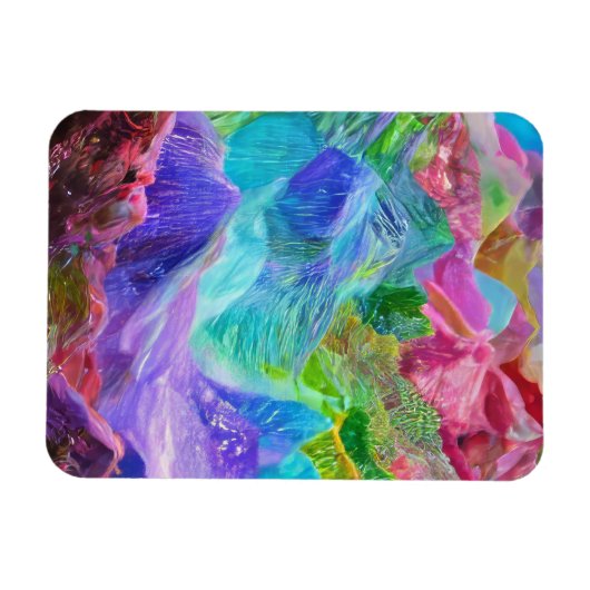 Levendige Crystal Mountain Abstract Magneet (Horizontaal)
