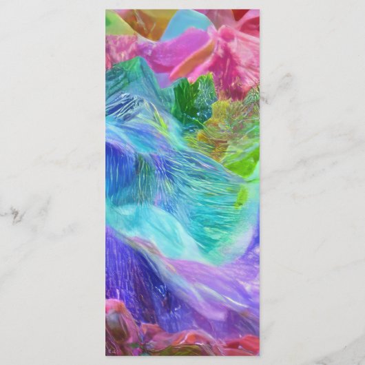 Levendige Crystal Mountain Abstract Menu (Achterkant)