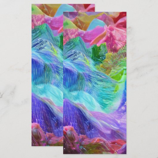 Levendige Crystal Mountain Abstract Menu (Voorkant / Achterkant)