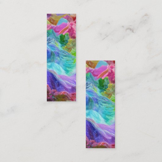 Levendige Crystal Mountain Abstract Mini Visitekaartje (Voorkant / Achterkant)