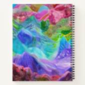 Levendige Crystal Mountain Abstract Notitieboek (Achterkant)