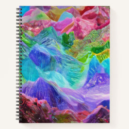 Levendige Crystal Mountain Abstract Notitieboek