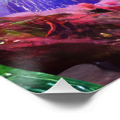 Levendige Crystal Mountain Abstract Perfect Poster (Hoek)