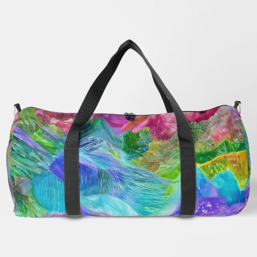 Levendige Crystal Mountain Abstract Plunjezak (Achterkant)