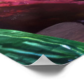 Levendige Crystal Mountain Abstract Poster (Hoek)