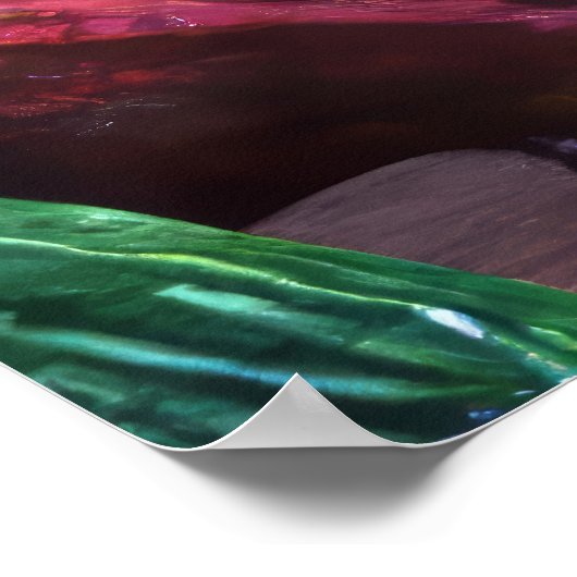 Levendige Crystal Mountain Abstract Poster (Hoek)