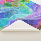 Levendige Crystal Mountain Abstract Sherpa Deken (3/4)