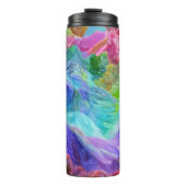 Levendige Crystal Mountain Abstract Thermosbeker (Voorkant)