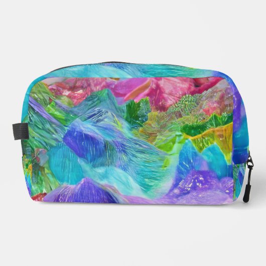 Levendige Crystal Mountain Abstract Toilettasje (Voorkant)