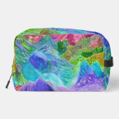 Levendige Crystal Mountain Abstract Toilettasje (Achterkant)