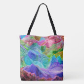 Levendige Crystal Mountain Abstract Tote Bag (Achterkant)