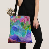 Levendige Crystal Mountain Abstract Tote Bag (Dichtbij)