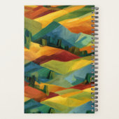 Levendige Cubistische Heuvels Schilderachtige Herf Planner (Achterkant)