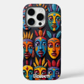 Levendige culturele maskers Case-Mate iPhone case (Achterkant)