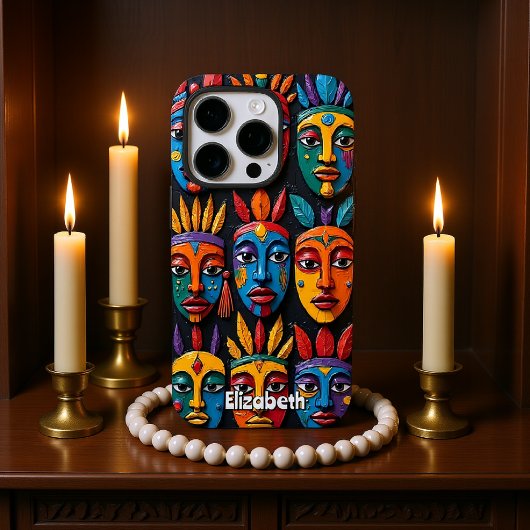 Levendige culturele maskers Case-Mate iPhone case