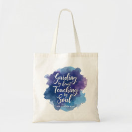 Levendige Custom Waterverf Teacher Appreciation Tote Bag