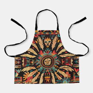 Levendige Cyaan "Aztec Dream" Petite Kitchen Schor Schort