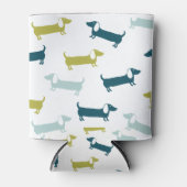Levendige dachshunds in geweldige kleuren blikjeskoeler (Voorkant)