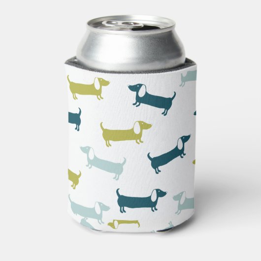 Levendige dachshunds in geweldige kleuren blikjeskoeler (Blikje Achterkant)