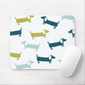 Levendige dachshunds in geweldige kleuren muismat (Met muis)
