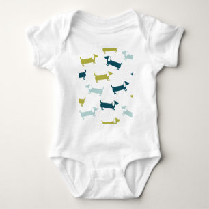 Levendige dachshunds in geweldige kleuren romper