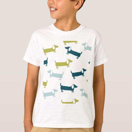 Levendige dachshunds in geweldige kleuren t-shirt (Voorkant)