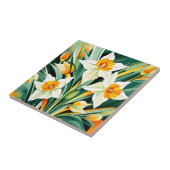 Levendige Daffodil Flowers Plant Tegeltje (Zijkant)