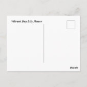Levendige dag lelie bloem briefkaart (Achterkant)