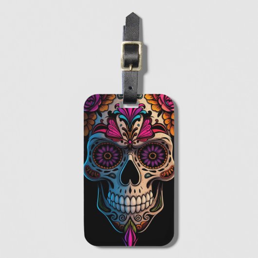 Levendige dag van de doden bagagelabel (Voorkant (verticaal))