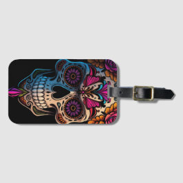 Levendige dag van de doden bagagelabel