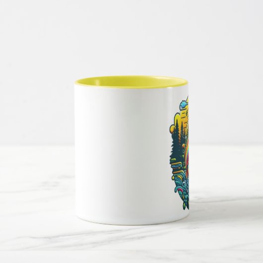 Levendige dageraad op de Angler’s Dream Rainbow Tr Mok (Midden)