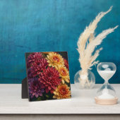 Levendige Dahlia Bloemboeket Fotoplaat (Insitu)