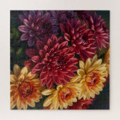 Levendige Dahlia Bloemboeket Legpuzzel (Horizontaal)