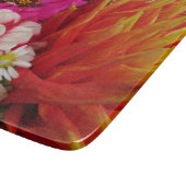 Levendige Dahlias en Zinnia snijplank (Hoek)