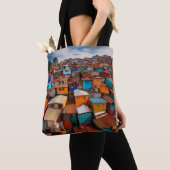 Levendige Daken - Stedelijke Gemeenschapskunst Tote Bag (Dichtbij)