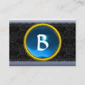 LEVENDIGE DAMASK HERINNERING MONOGRAM edelsteen bl Visitekaartje (Achterkant)