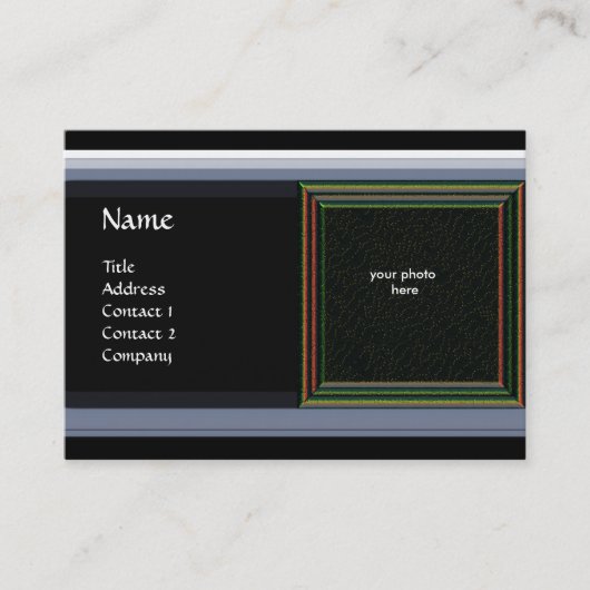 LEVENDIGE DAMASK HERINNERING MONOGRAM edelsteen bl Visitekaartje (Voorkant)