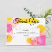 Levendige dankbaarheid bedankkaart (Staand voorkant)