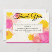 Levendige dankbaarheid bedankkaart (Voorkant)