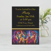 Levendige dans van kleuren in Abstracte menselijke Kaart (Staand voorkant)