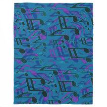 Levendige Dansmuziek Noten Blauw Groen Opgewekt