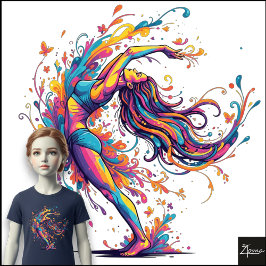 Levendige Dansstroom Abstract Vrouwelijke Kunst Tri-Blend Shirt