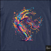 Levendige Dansstroom Abstract Vrouwelijke Kunst Tri-Blend Shirt
