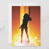 Levendige dansvloer silhouet Pop Art Kaart (Voorkant)