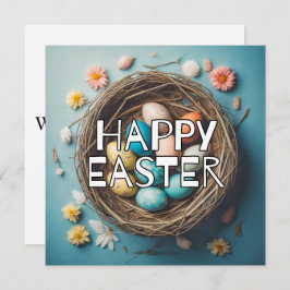Levendige decoratieve paasei collage kaart